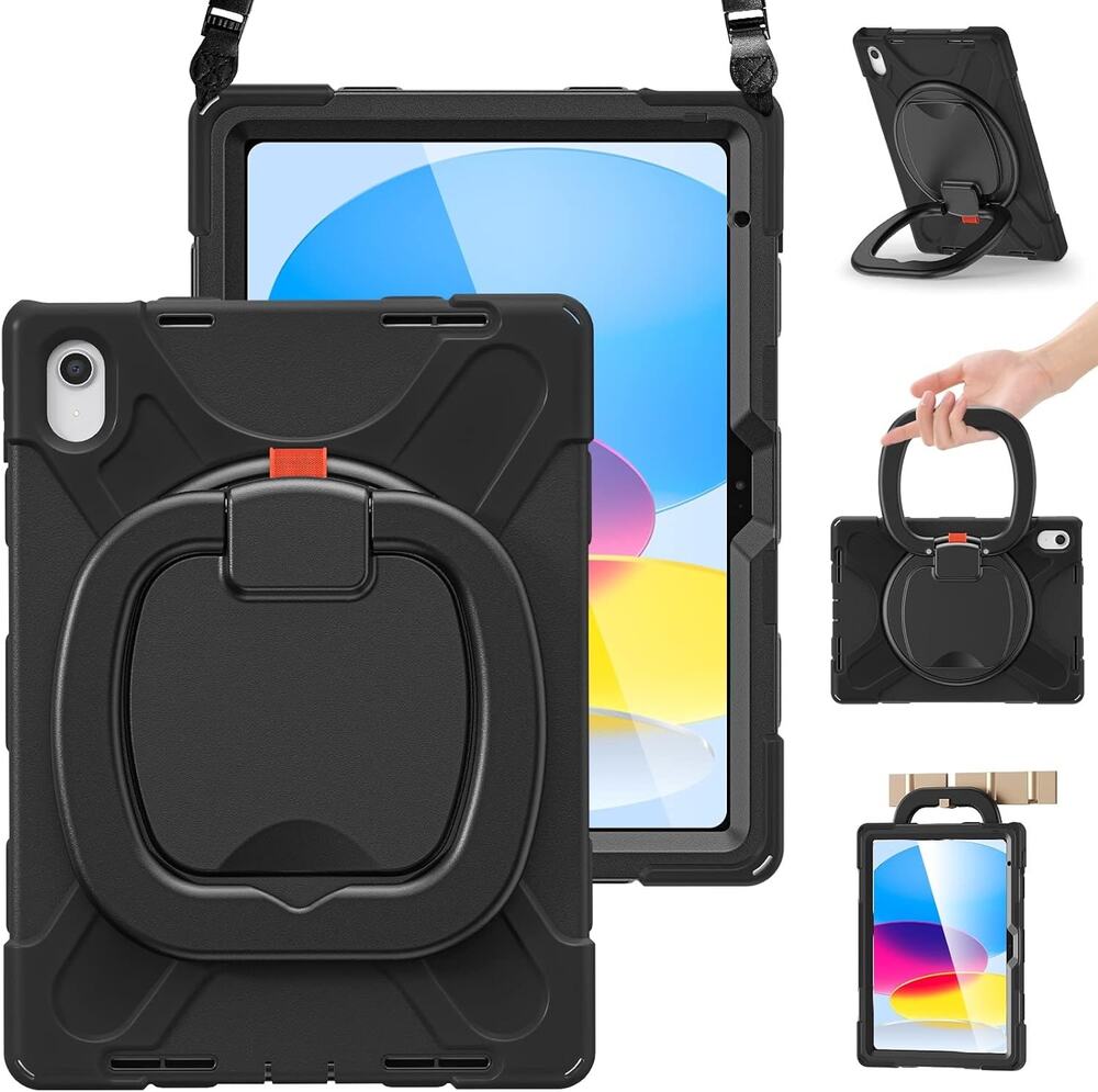 BRAECN Case For IPad (A16) 11th/10th Generation 11”/10.9'' 2025/2022, Black